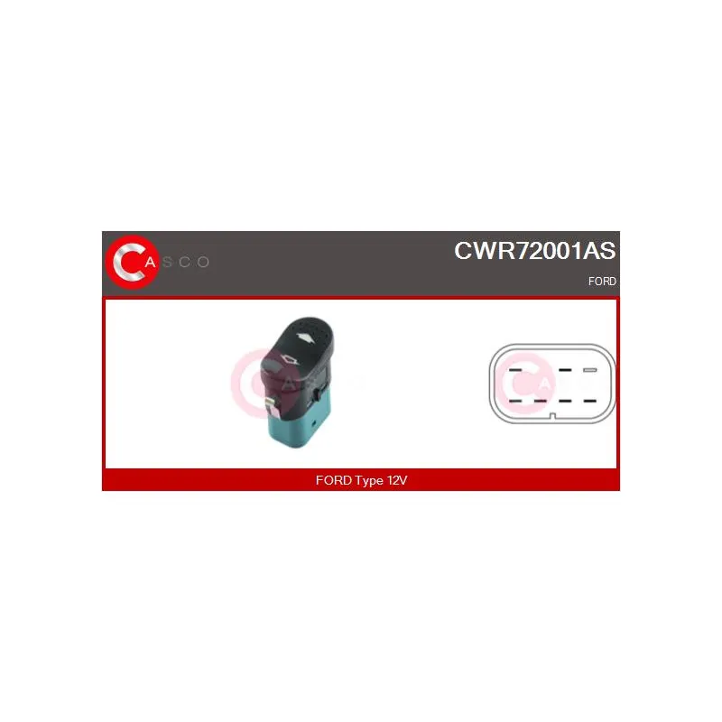 Interrupteur, lève-vitre CASCO CWR72001AS