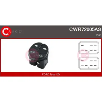 Interrupteur, lève-vitre CASCO CWR72005AS