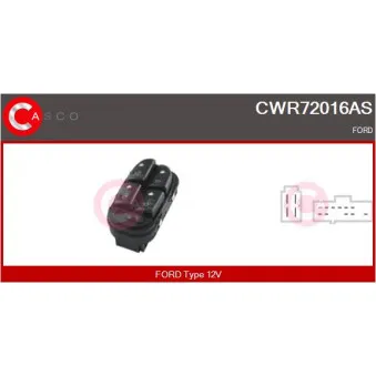 Interrupteur, lève-vitre CASCO CWR72016AS