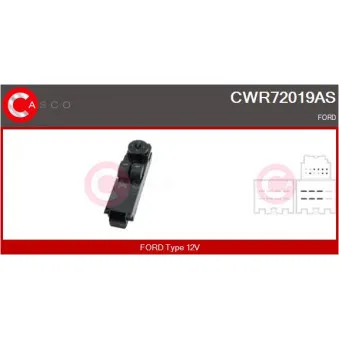 Interrupteur, lève-vitre CASCO CWR72019AS