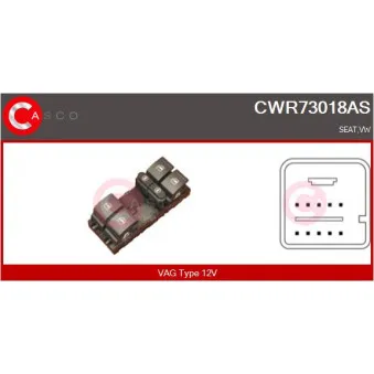 Interrupteur, lève-vitre CASCO CWR73018AS