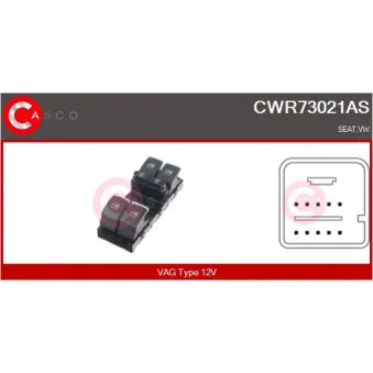 Interrupteur, lève-vitre CASCO CWR73021AS