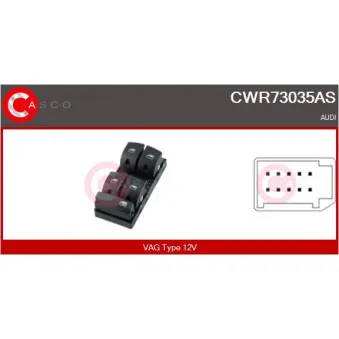 Interrupteur, lève-vitre CASCO CWR73035AS
