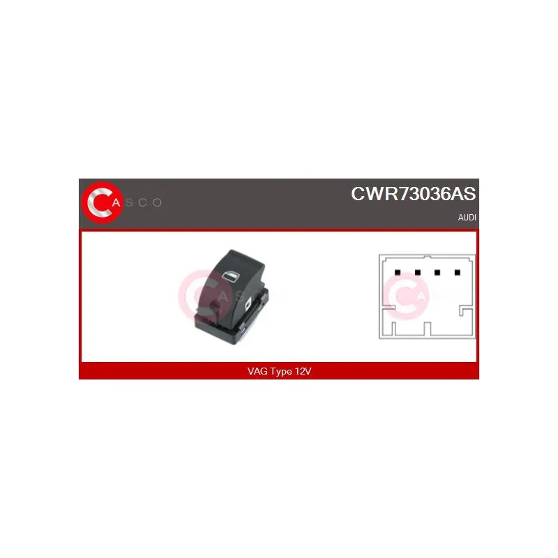 Interrupteur, lève-vitre CASCO CWR73036AS
