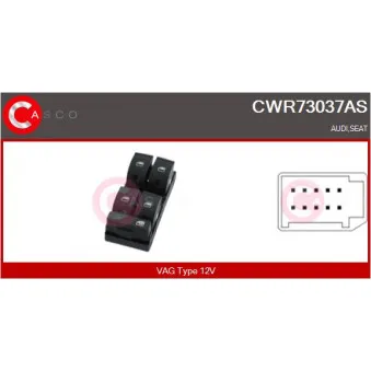 Interrupteur, lève-vitre CASCO CWR73037AS