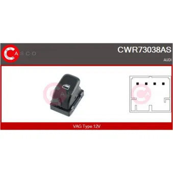 Interrupteur, lève-vitre CASCO CWR73038AS