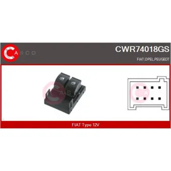 Interrupteur, lève-vitre CASCO CWR74018GS