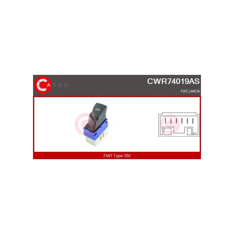 Interrupteur, lève-vitre CASCO CWR74019AS
