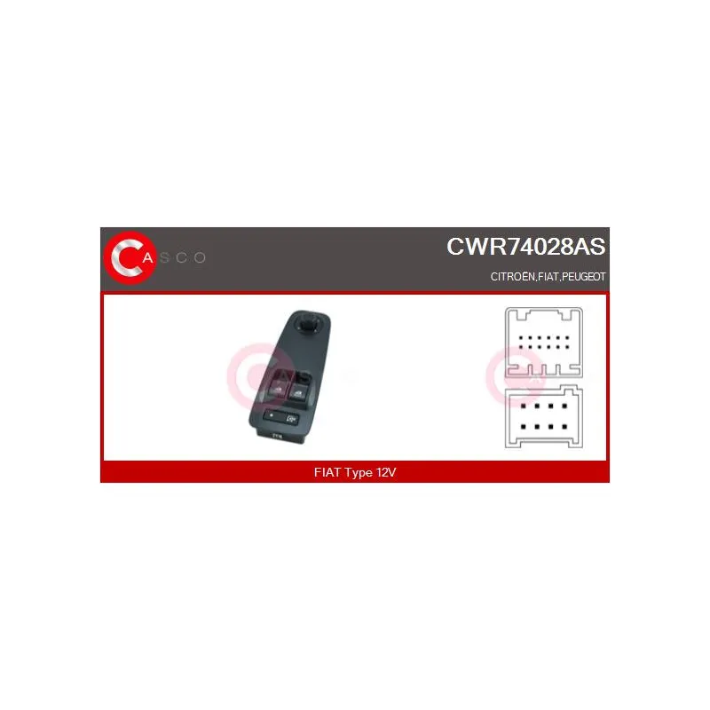 Interrupteur, lève-vitre CASCO CWR74028AS