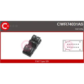Interrupteur, lève-vitre CASCO CWR74031AS