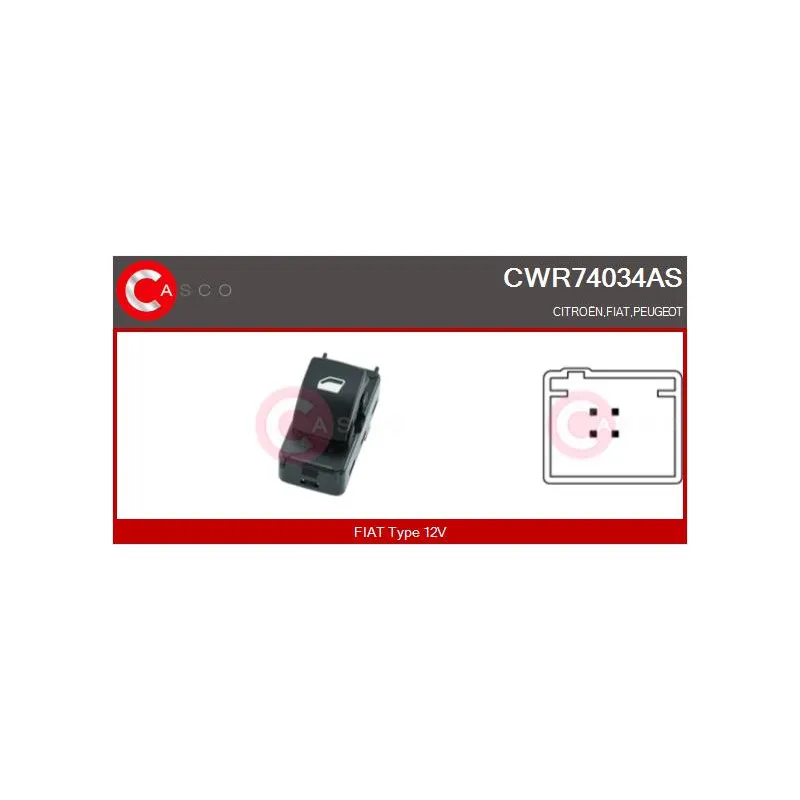 Interrupteur, lève-vitre CASCO CWR74034AS