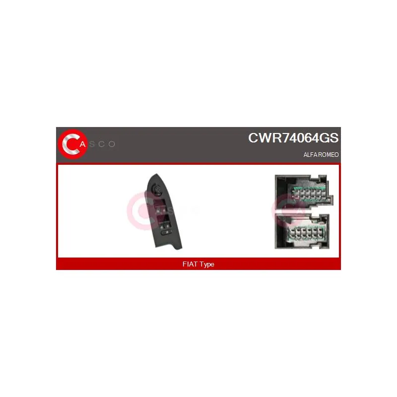 Interrupteur, lève-vitre avant gauche CASCO CWR74064GS
