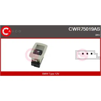 Interrupteur, lève-vitre CASCO CWR75019AS