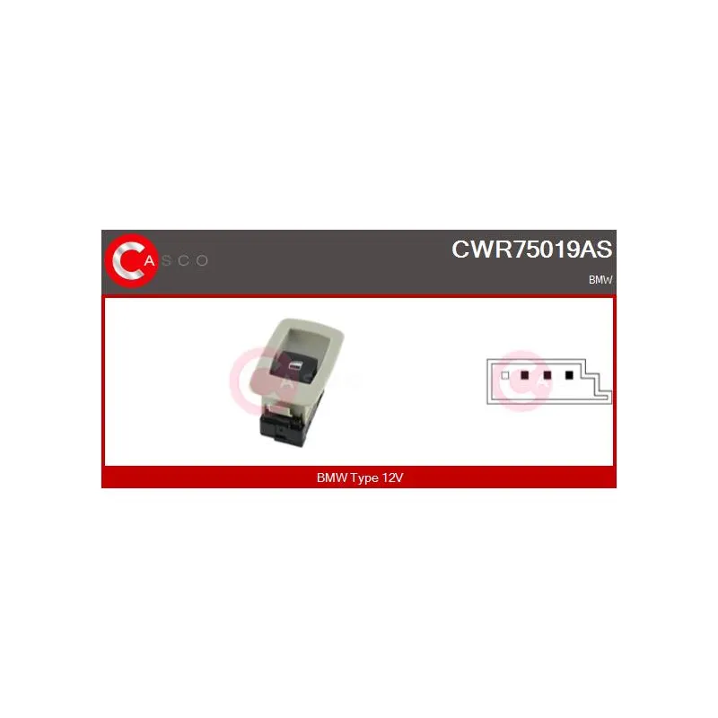 Interrupteur, lève-vitre CASCO CWR75019AS