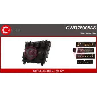 Interrupteur, lève-vitre CASCO CWR76006AS
