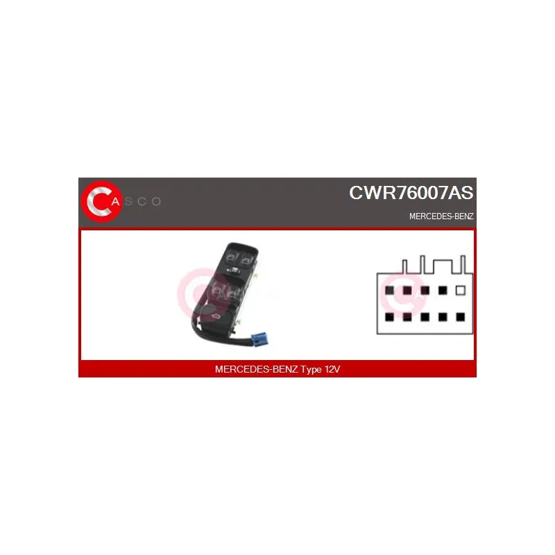 Interrupteur, lève-vitre CASCO CWR76007AS