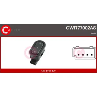 Interrupteur, lève-vitre CASCO CWR77002AS