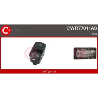 Interrupteur, lève-vitre CASCO CWR77011AS