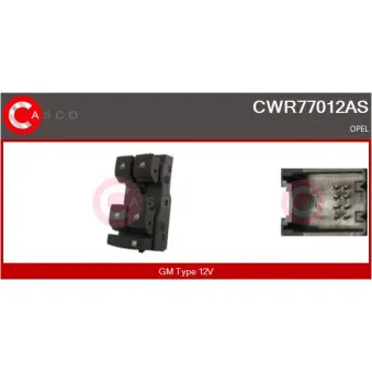 Interrupteur, lève-vitre CASCO CWR77012AS