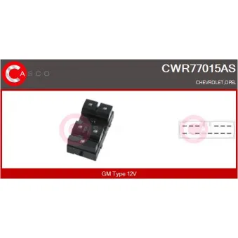 Interrupteur, lève-vitre CASCO CWR77015AS
