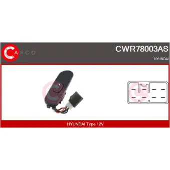 Interrupteur, lève-vitre CASCO CWR78003AS
