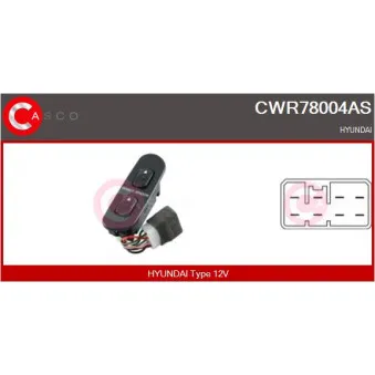 Interrupteur, lève-vitre CASCO CWR78004AS