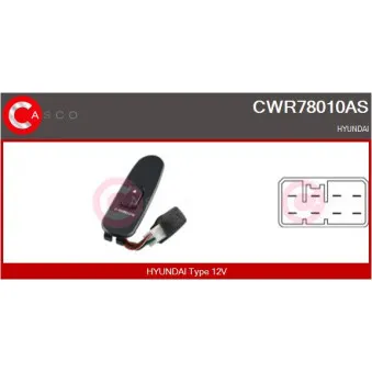 Interrupteur, lève-vitre CASCO CWR78010AS