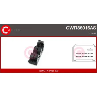 Interrupteur, lève-vitre CASCO CWR86016AS