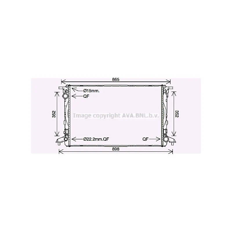Radiateur, refroidissement du moteur AVA QUALITY COOLING AI2412