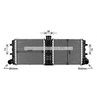 Radiateur, refroidissement du moteur AVA QUALITY COOLING
