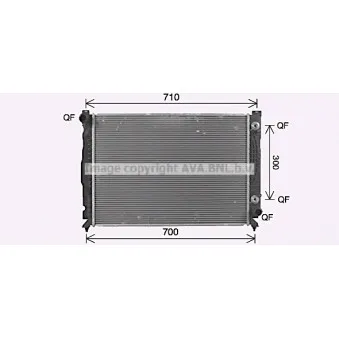Radiateur, refroidissement du moteur AVA QUALITY COOLING AI2431