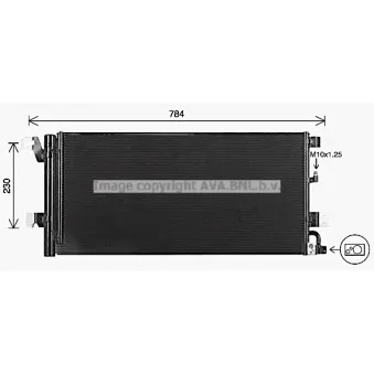 Condenseur, climatisation AVA QUALITY COOLING AI5447D