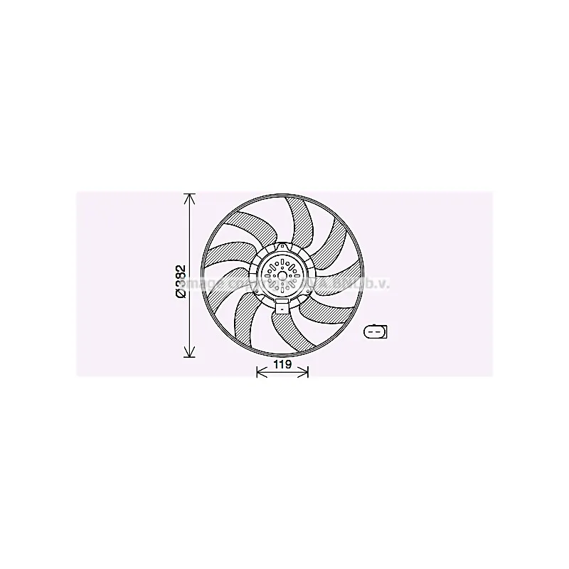 Ventilateur, refroidissement du moteur AVA QUALITY COOLING AI7519