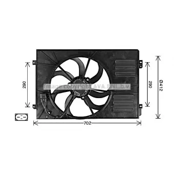Ventilateur, refroidissement du moteur AVA QUALITY COOLING AI7523