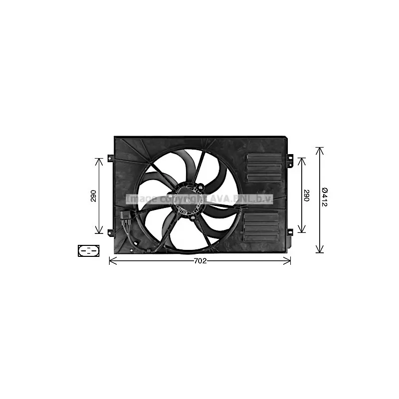 Ventilateur, refroidissement du moteur AVA QUALITY COOLING AI7523