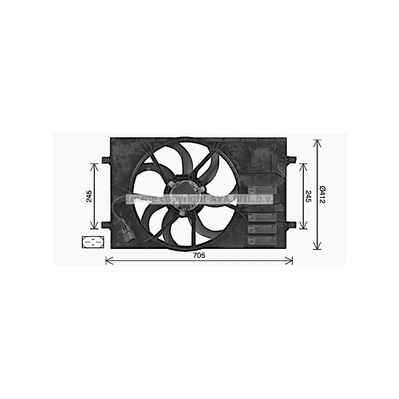 Ventilateur, refroidissement du moteur AVA QUALITY COOLING AI7524