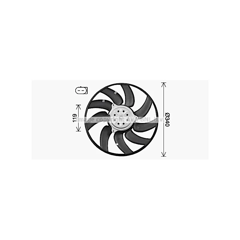 Ventilateur, refroidissement du moteur AVA QUALITY COOLING AI7527