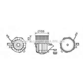 Moteur électrique, pulseur d'air habitacle AVA QUALITY COOLING AI8395