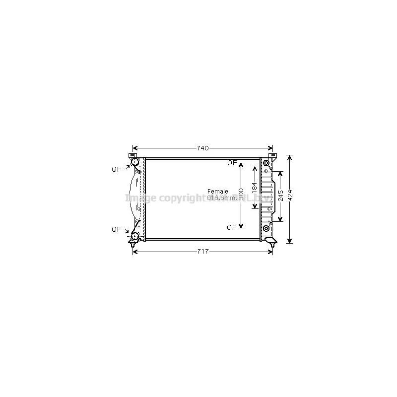 Radiateur, refroidissement du moteur AVA QUALITY COOLING AIA2241