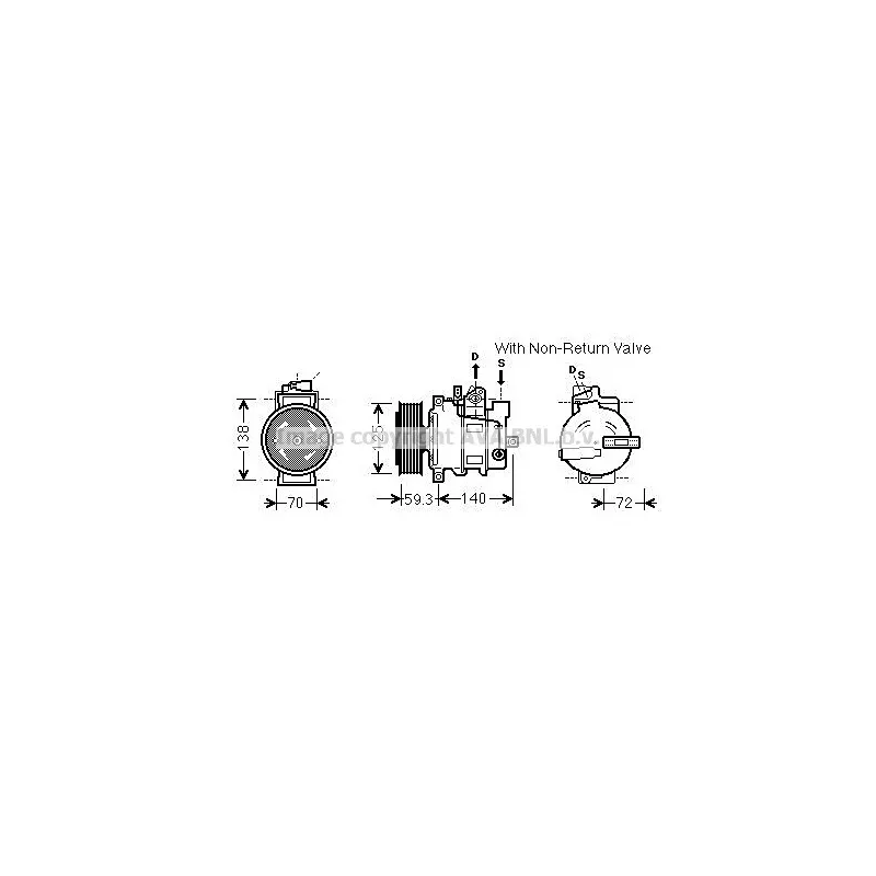 Compresseur, climatisation AVA QUALITY COOLING AIAK330