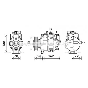 Compresseur, climatisation AVA QUALITY COOLING AIAK396
