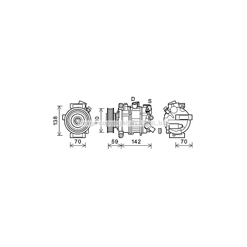Compresseur, climatisation AVA QUALITY COOLING AIAK401