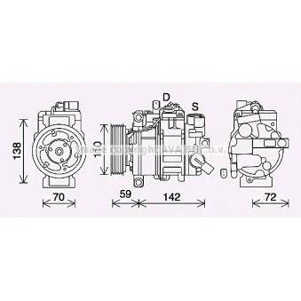 Compresseur, climatisation AVA QUALITY COOLING AIAK411