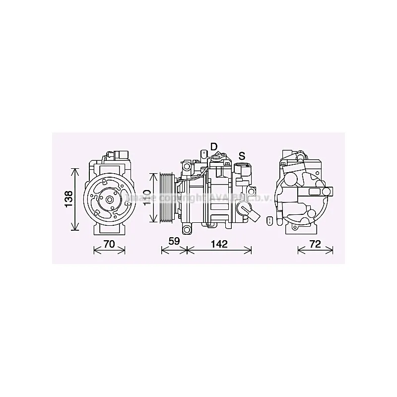 Compresseur, climatisation AVA QUALITY COOLING AIAK411