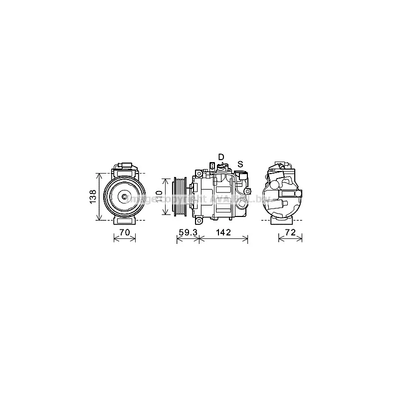 Compresseur, climatisation AVA QUALITY COOLING AIK398