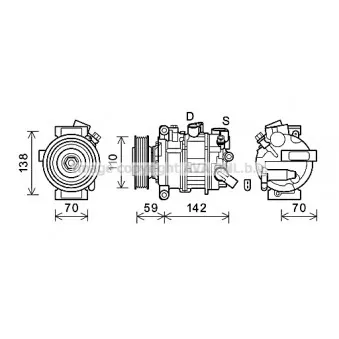Compresseur, climatisation AVA QUALITY COOLING AIK401