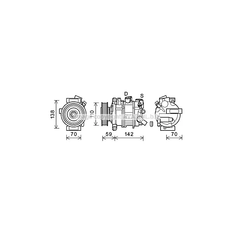 Compresseur, climatisation AVA QUALITY COOLING AIK401