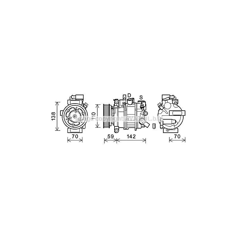 Compresseur, climatisation AVA QUALITY COOLING AIK402