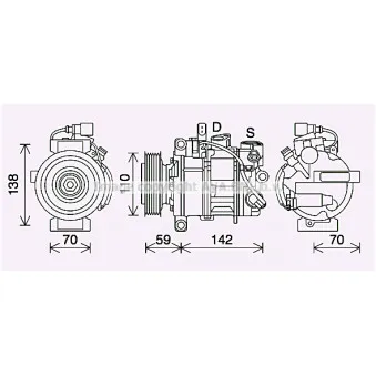 Compresseur, climatisation AVA QUALITY COOLING AIK410