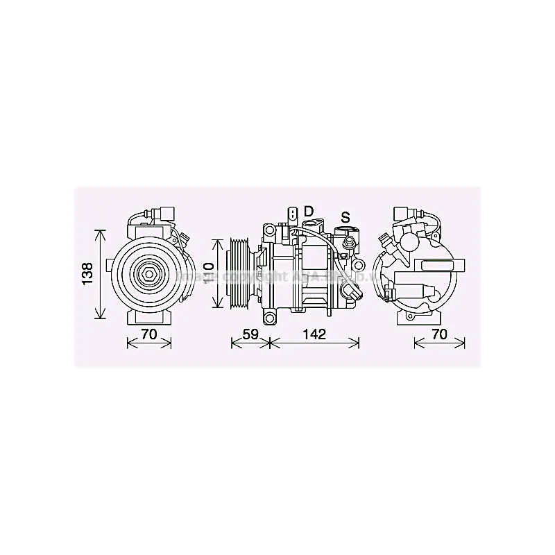 Compresseur, climatisation AVA QUALITY COOLING AIK410